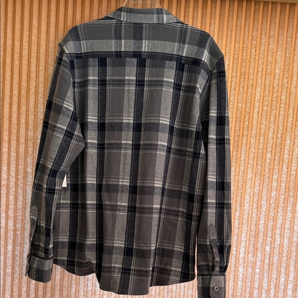 Flag & Anthem Men's Plaid Shirt - Gray and Black - Picture 5 of 5